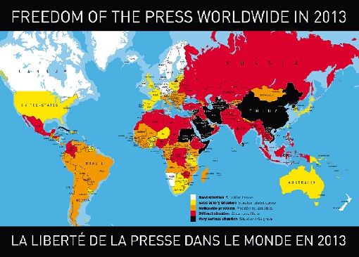 Репортери без граници: Слободата на медиумите во светот во 2013
