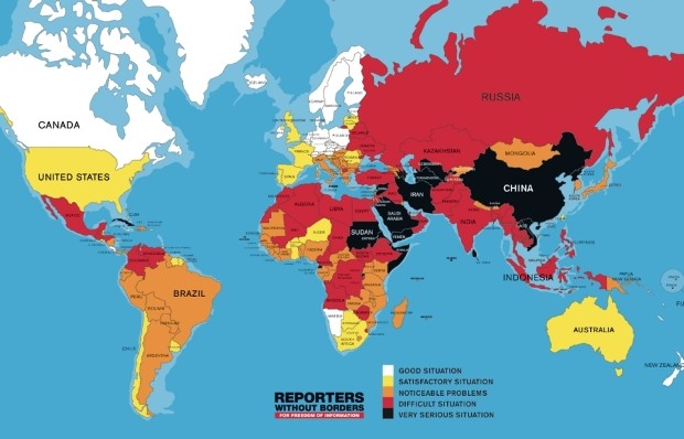 RSF: Freedom of Information Declines Accross the Globe